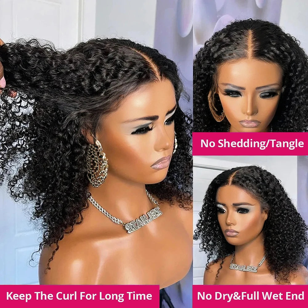 Wear And Go 13x4 Water Wave Bob Lace Wig For Women Curly 6x4 Glueless Human Hair Wig Ready To Go Human Hair Wigs Pre Cut No Lace Freshtrendingproduct