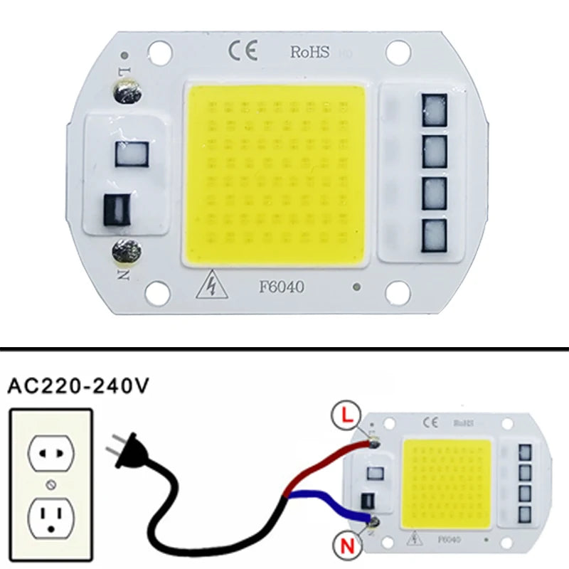 LED Chip COB lamp 10W 20W 30W 50W AC 220V 240V IP65 Smart IC No Need Driver DIY Flood light Led Bulb Spotlight Outdoor Lamp bead Freshtrendingproduct