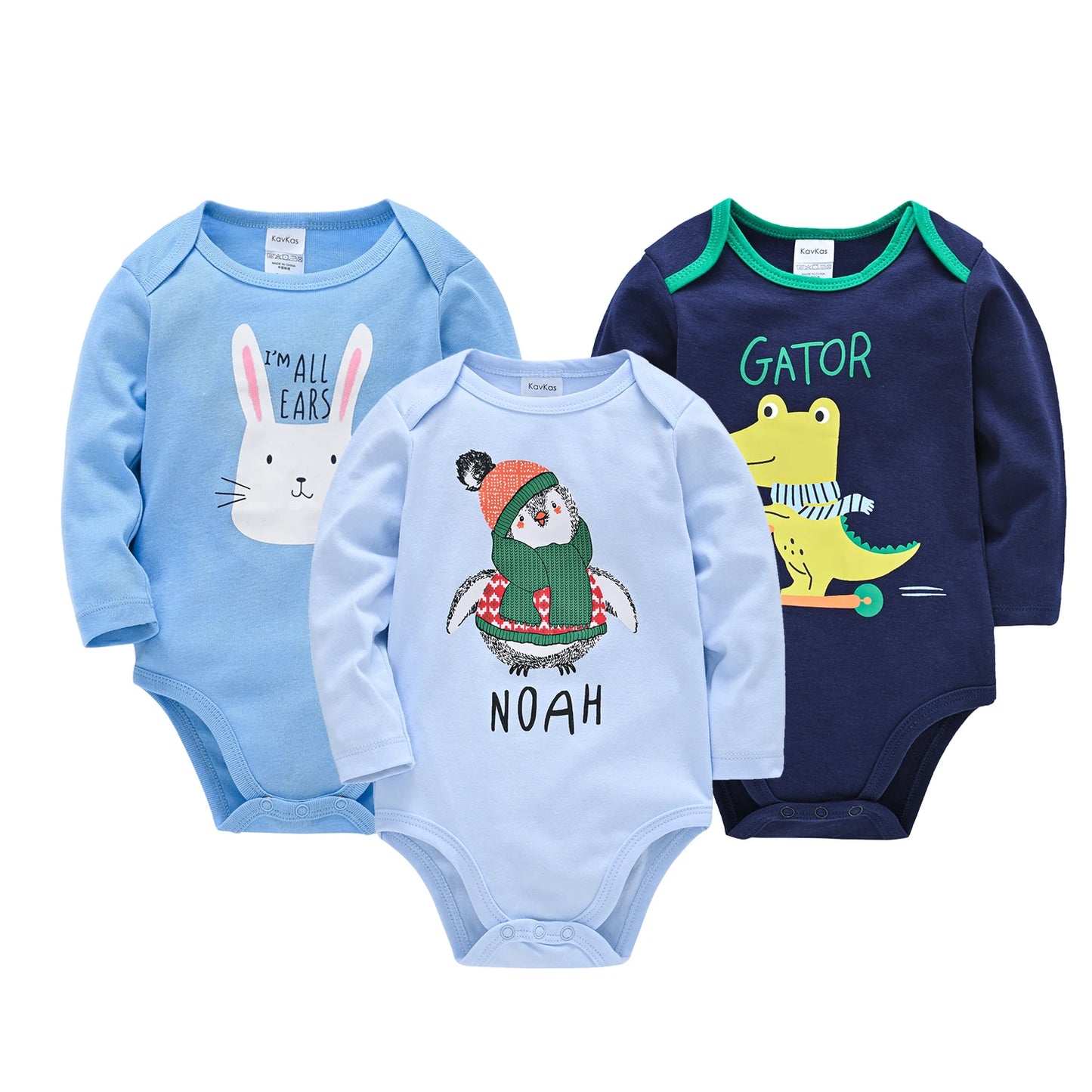 Kavkas Baby Boys Girls Bodysuit 6 PCS 3 PCS Long Sleeve 100% Cotton Baby Clothes 0-12 months Newborn body bebe Jumpsuit Clothing Freshtrendingproduct