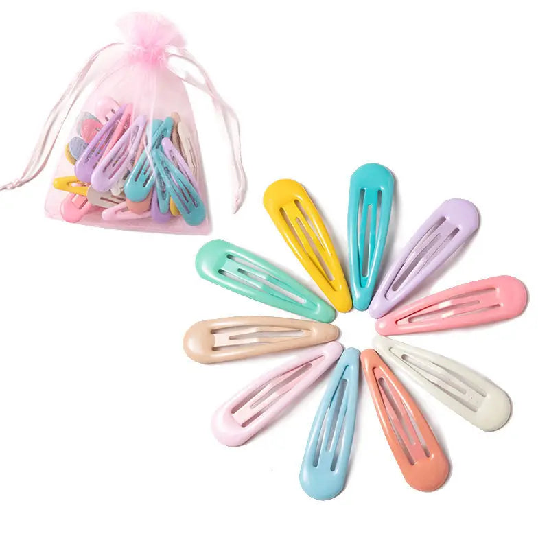 10/20/30/40 New Girls Cute Colorful Waterdrop Shape Hairpins Sweet Hair Clips Kids Barrettes Slid Clip Fashion Hair Accessories Freshtrendingproduct