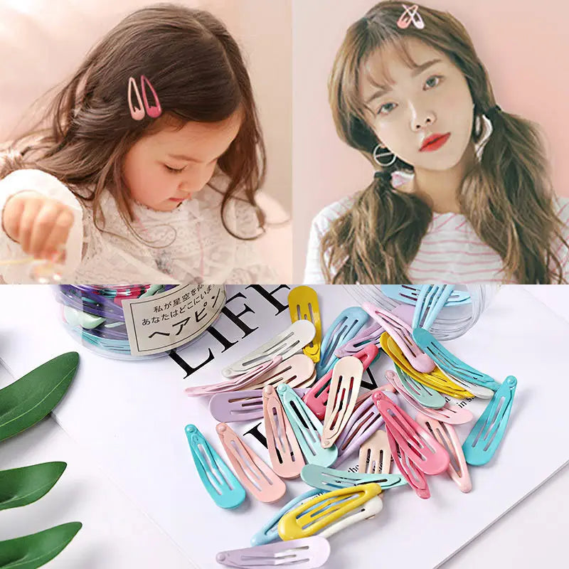 10/20/30/40 New Girls Cute Colorful Waterdrop Shape Hairpins Sweet Hair Clips Kids Barrettes Slid Clip Fashion Hair Accessories Freshtrendingproduct