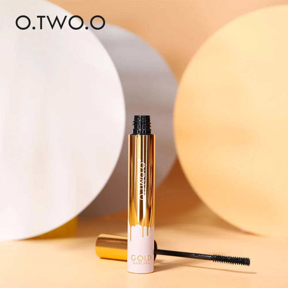 O.TWO.O 3D Mascara Lengthening Black Lash Eyelash Extension Eye Lashes Brush Beauty Makeup Long-wearing Gold Color Mascara Freshtrendingproduct