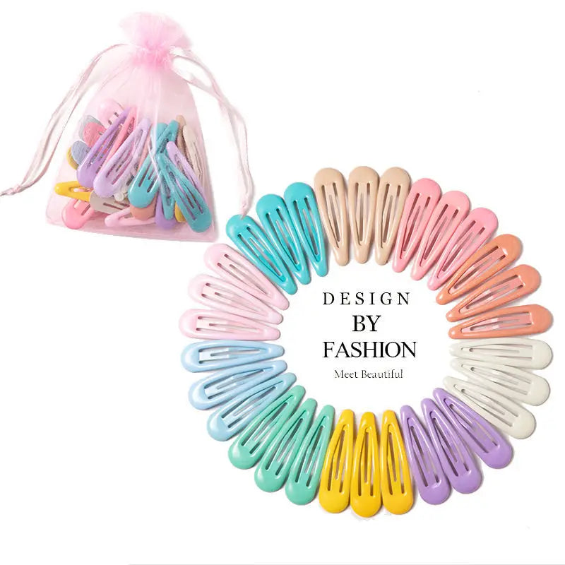 10/20/30/40 New Girls Cute Colorful Waterdrop Shape Hairpins Sweet Hair Clips Kids Barrettes Slid Clip Fashion Hair Accessories Freshtrendingproduct