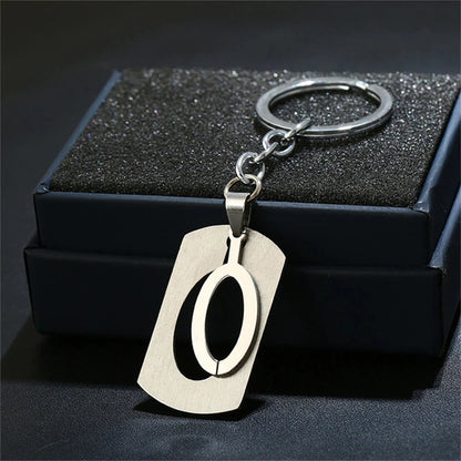 NEW DIY Stainless Steel A-Z Letters key Chain Charm 26 Letters KeyChain Men Women keychain Couple gift Jewelry Car Key Ring Freshtrendingproduct