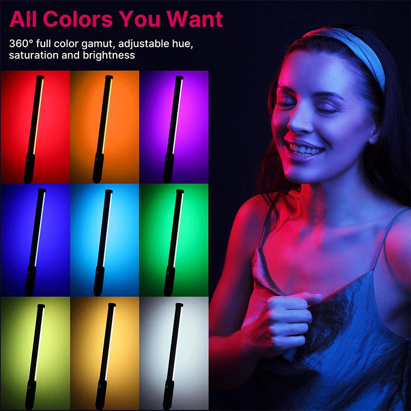 Ulanzi VL119 Handheld RGB Colorful Stick Light 19.68 inch Handheld LED Light Wand CRI 95+ 2500K-9000K Photography Studio Lamp Freshtrendingproduct