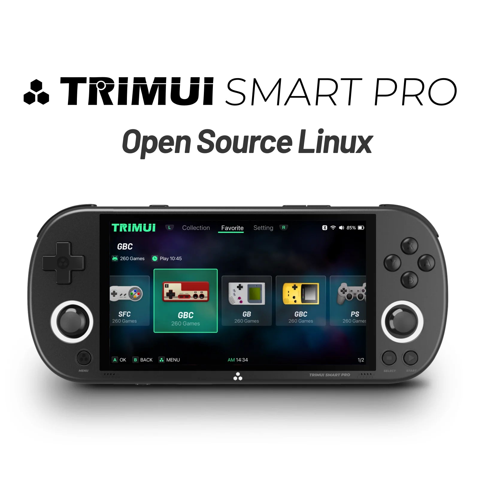 Trimui Smart Pro Handheld Game Console 4.96''IPS Screen Linux System Joystick RGB Lighting Smartpro Retro Video Game Player Gift Freshtrendingproduct