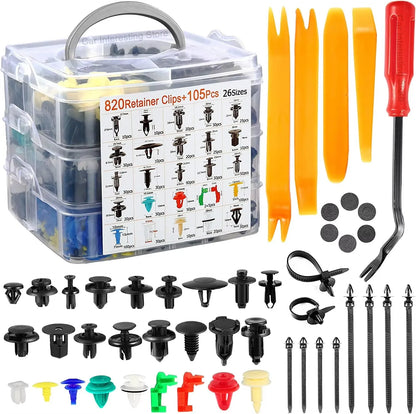 800pcs-100Pcs Car Fastener Clip Kit Fender Rivet Plastic Clips Auto Body Push Retainer Pin Rivet Bumper Door Trim Panel Repair Freshtrendingproduct