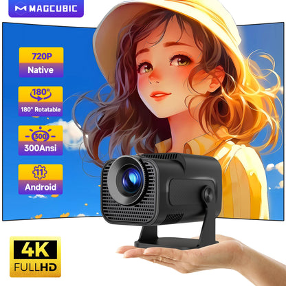 Magcubic HY320 Mini Newly Native 720P Android 11 4K Projector 300ANSI Wifi6 BT5.0 Cinema Outdoor Portable 180° Rotable Projector Freshtrendingproduct