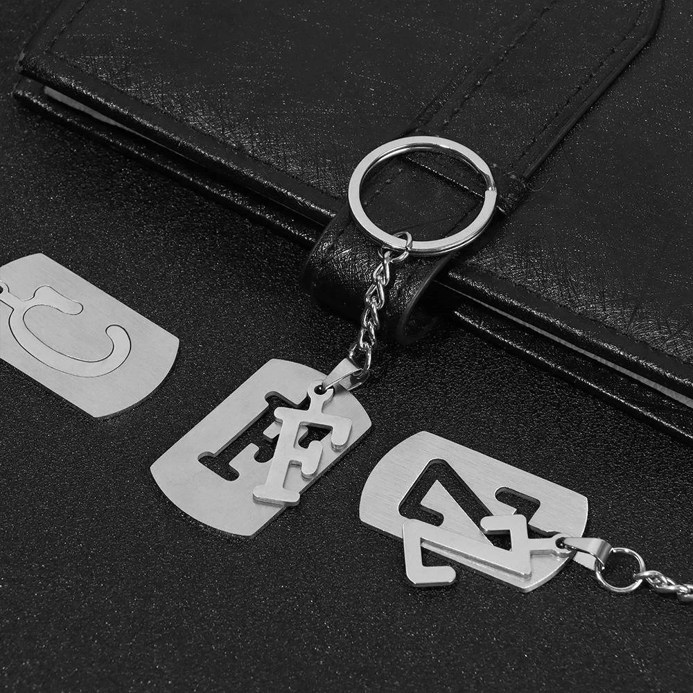 NEW DIY Stainless Steel A-Z Letters key Chain Charm 26 Letters KeyChain Men Women keychain Couple gift Jewelry Car Key Ring Freshtrendingproduct