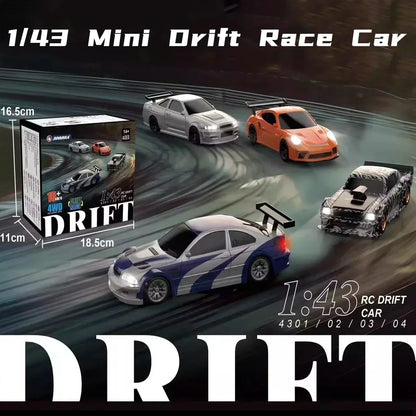 1/43 Mini Drift Race RC Car Four-wheel Drive RTR 4WD Radio 2.4G Racing Drifting High Speed Remote Control Model Toy Boys Gift Freshtrendingproduct