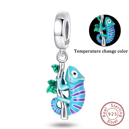 Fit Qikaola 925 Original Bracelets Blue Zircon Owl Luminous Sea Turtle Octopus 925 Silver Charms Beads DIY Birthday Jewelry Gift Freshtrendingproduct