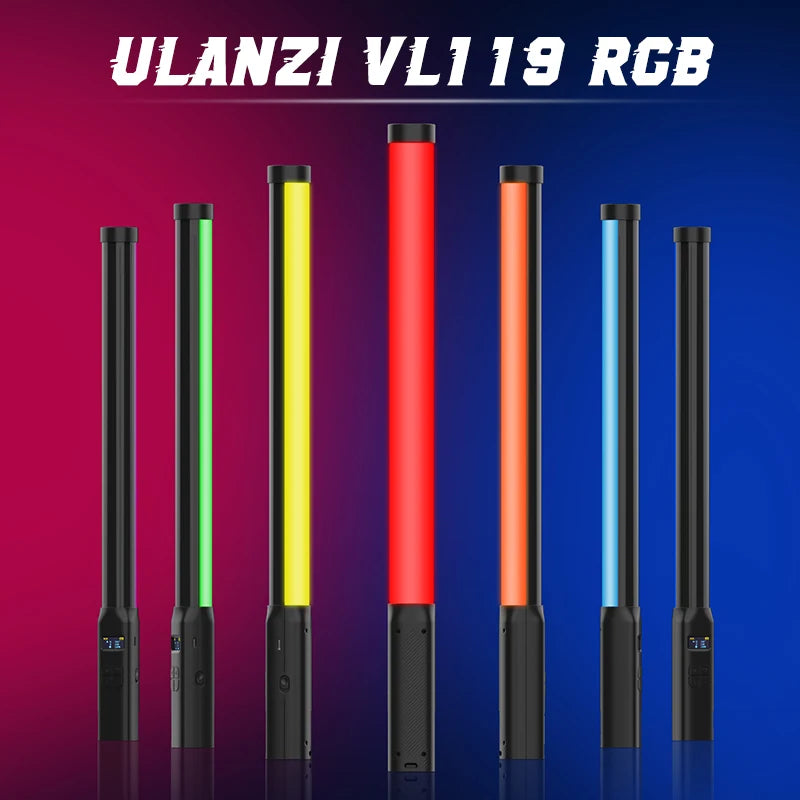 Ulanzi VL119 Handheld RGB Colorful Stick Light 19.68 inch Handheld LED Light Wand CRI 95+ 2500K-9000K Photography Studio Lamp Freshtrendingproduct