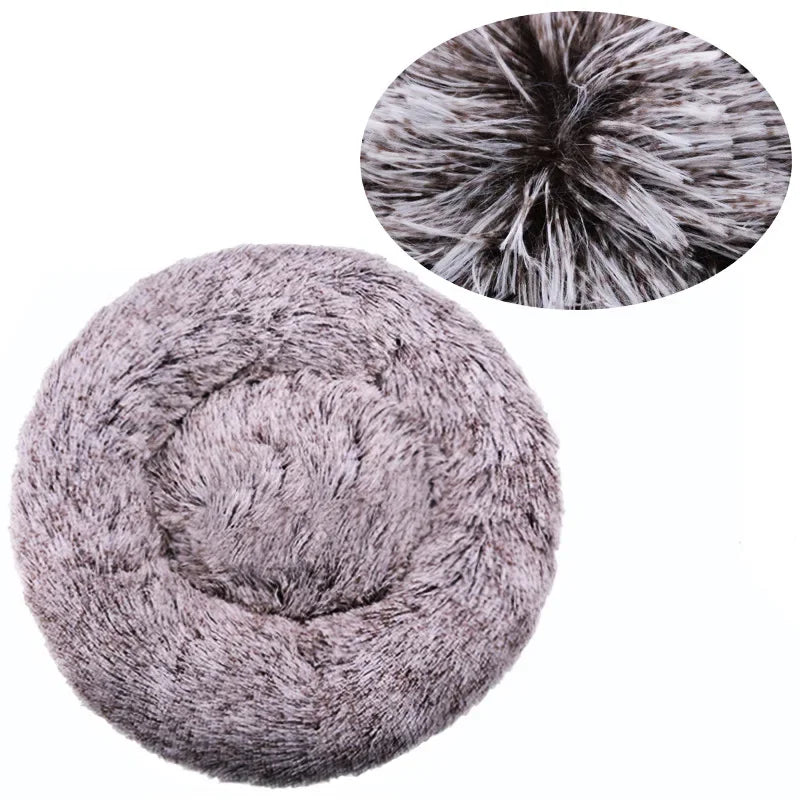 40-90cm Round Pet Bed for Large Dog Bed Super Soft Cat Bed Long Plush Dog House for Medium Dog House Winter Warm Sleeping Freshtrendingproduct