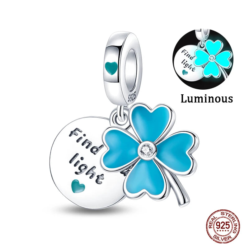 Fit Qikaola 925 Original Bracelets Blue Zircon Owl Luminous Sea Turtle Octopus 925 Silver Charms Beads DIY Birthday Jewelry Gift Freshtrendingproduct