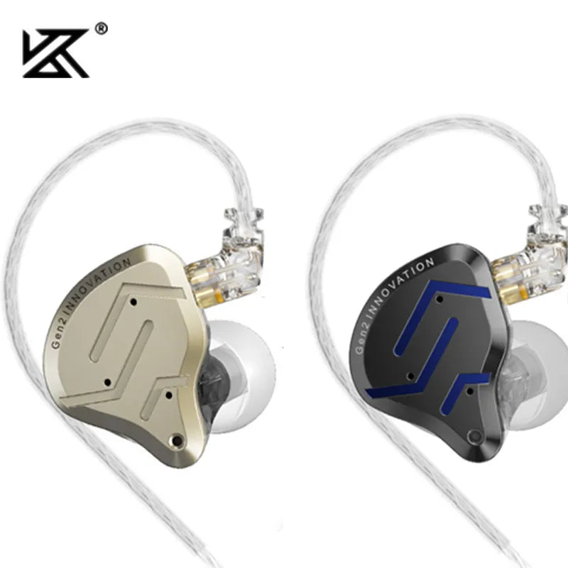 KZ ZSN Pro 2 Hybrid Drive 1BA+1DD In Ear Metal Earphones HIFI Bass Headset Monitor Earbuds Sport Noise Cancelling Headphone Freshtrendingproduct