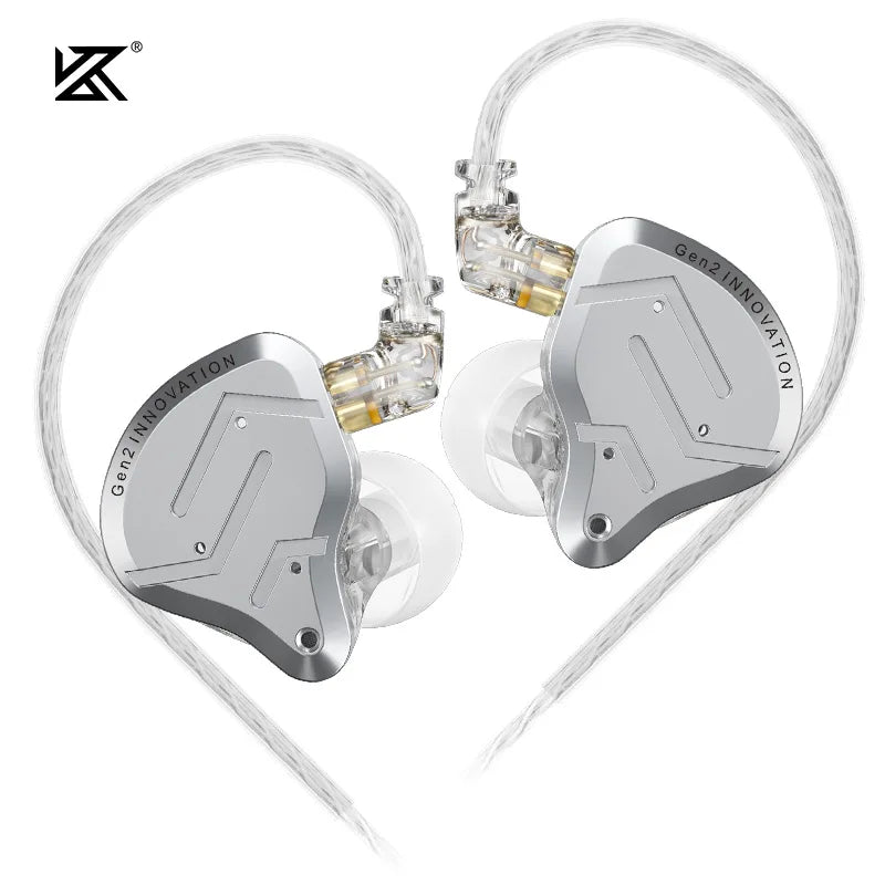 KZ ZSN Pro 2 Hybrid Drive 1BA+1DD In Ear Metal Earphones HIFI Bass Headset Monitor Earbuds Sport Noise Cancelling Headphone Freshtrendingproduct