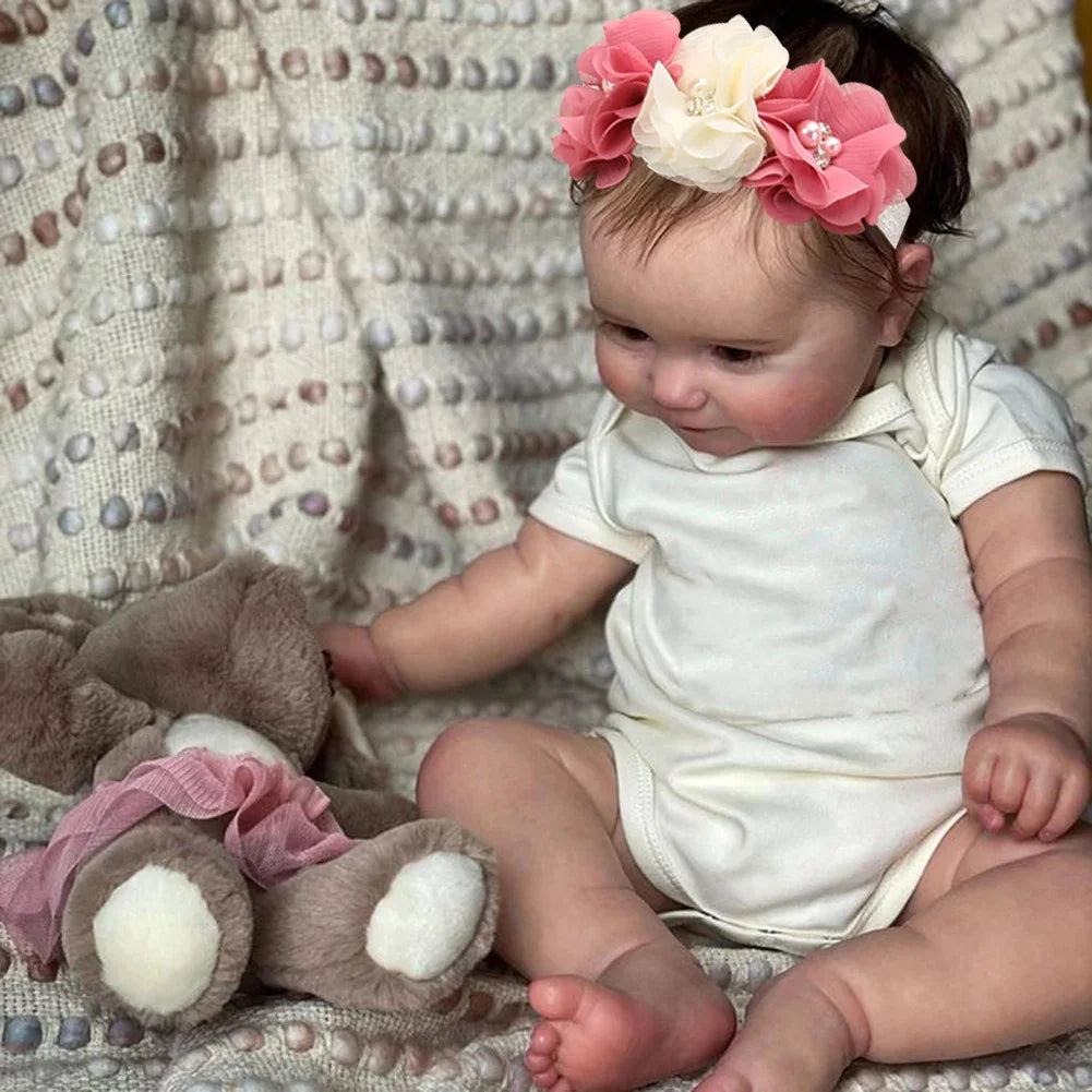 50CM Full Vinyl Body Girl Waterproof Reborn Doll Maddie Hand-Detailed Painted with Visible Veins Lifelike 3D Skin Tone Toy Gift Freshtrendingproduct