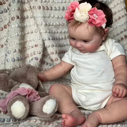 50CM Full Vinyl Body Girl Waterproof Reborn Doll Maddie Hand-Detailed Painted with Visible Veins Lifelike 3D Skin Tone Toy Gift Freshtrendingproduct