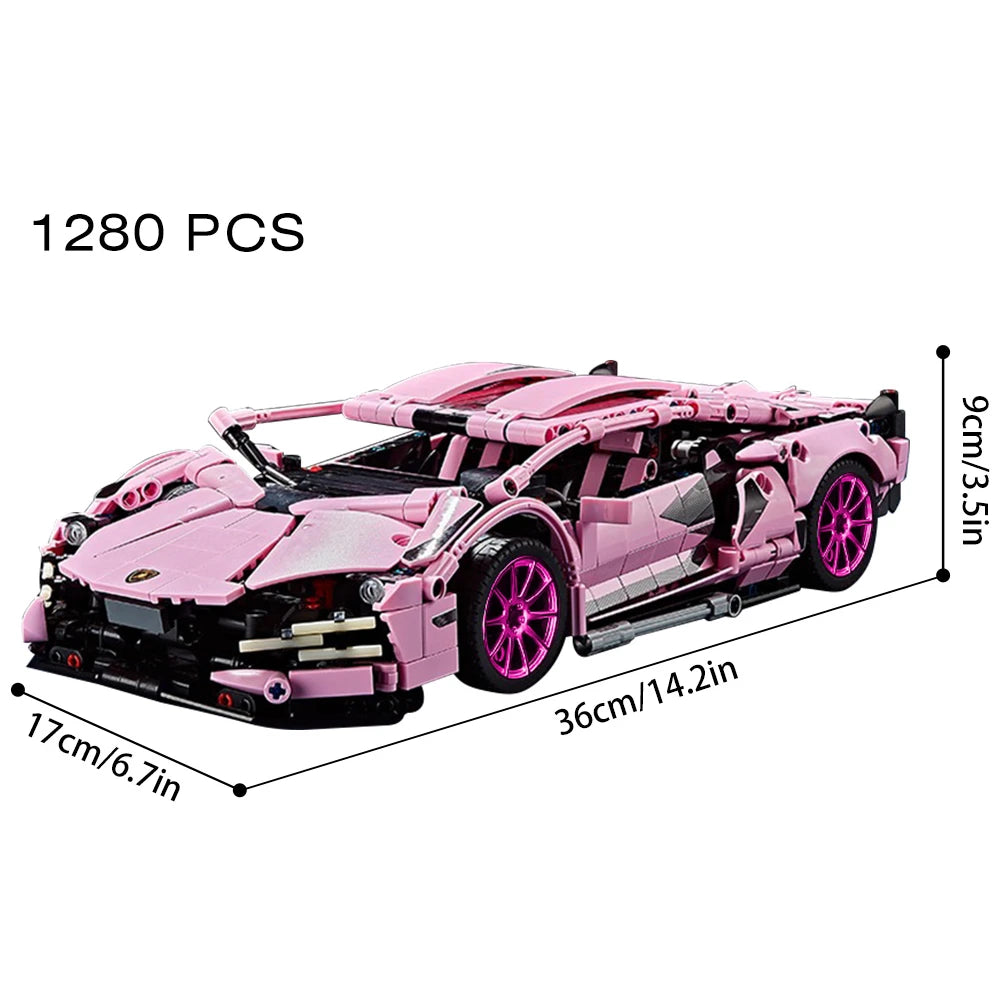 Riceblock Technical 1:14 Racing Sport Car Model Building Blocks Bricks MOC City Vehicle Supercar Adult Toy For Boy Children Gift Freshtrendingproduct