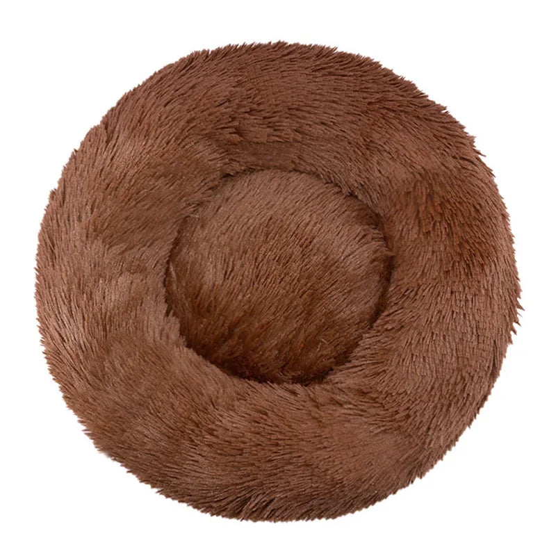 40-90cm Round Pet Bed for Large Dog Bed Super Soft Cat Bed Long Plush Dog House for Medium Dog House Winter Warm Sleeping Freshtrendingproduct