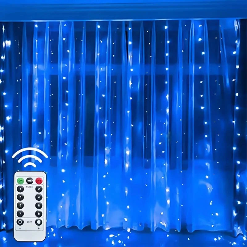 600/300/200/100LED Curtain String Lights Window USB Powered Fairy Light New Year 2025 Garland Led Lights Christmas Decoration Freshtrendingproduct