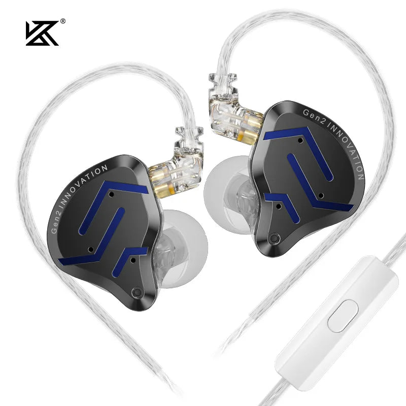 KZ ZSN Pro 2 Hybrid Drive 1BA+1DD In Ear Metal Earphones HIFI Bass Headset Monitor Earbuds Sport Noise Cancelling Headphone Freshtrendingproduct