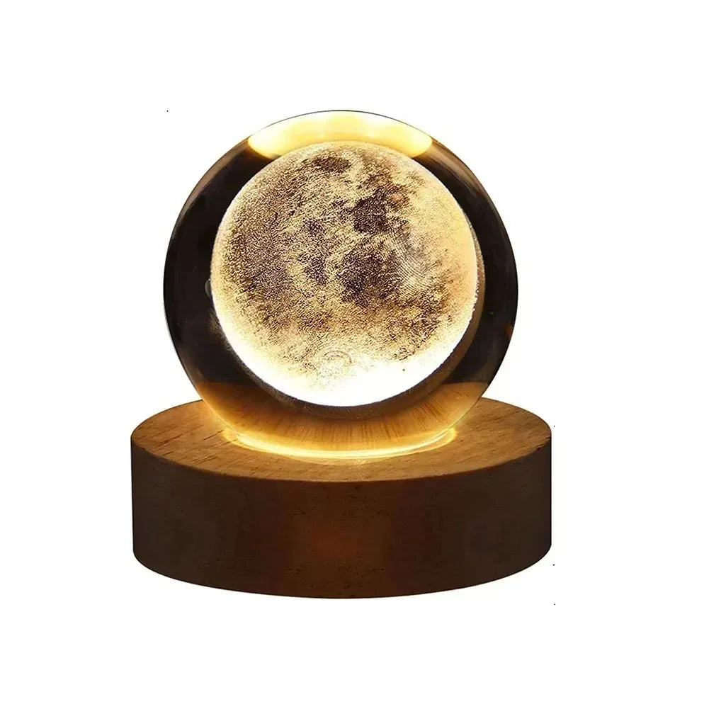 Unique 3D Crystal Ball Lamp with Galaxy and Planetary Projections USB Night Light for Cozy Atmosphere plasma ball Freshtrendingproduct