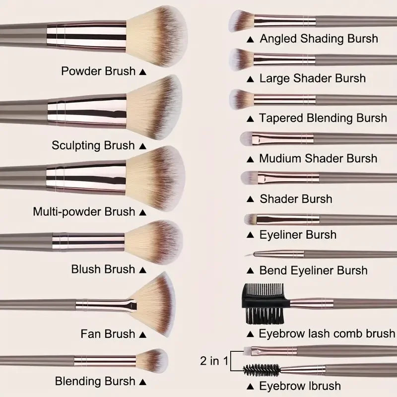 3-20Pcs Makeup Brushes Set Foundation Eyeshadow Blush Highlighter Soft Fluffy Concealer Kabuki Blending Brush Female Beauty Tool Freshtrendingproduct