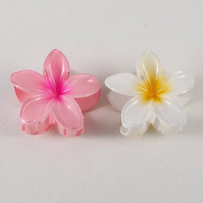 2/4/6pcs Fashion Women Flower Hair Claws Hawaiian Gradient Hair Clips Vacation Beach Style Hairpins Hair Accessories ﻿ Freshtrendingproduct