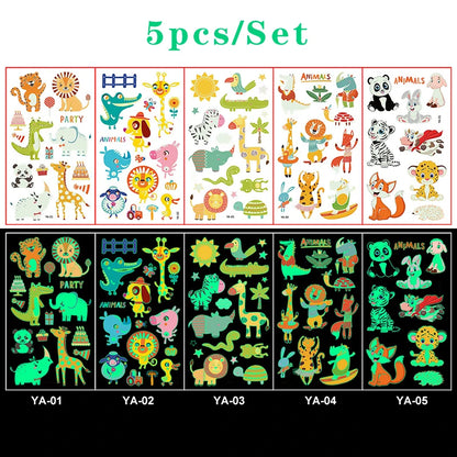 Luminous Tattoo 5 10pcs/Set Temporary Tattoos Mermaid Licorne Children Stickers for Kids Pokemon Tattoo Tattoo for Kids Unicorn Freshtrendingproduct