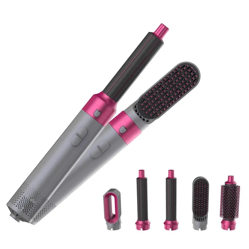 Professional Air Hair Styler 5 In 1 Low Noise Hair Curling Straightening Hair Drying 1000W Hot Air Brushes Freshtrendingproduct