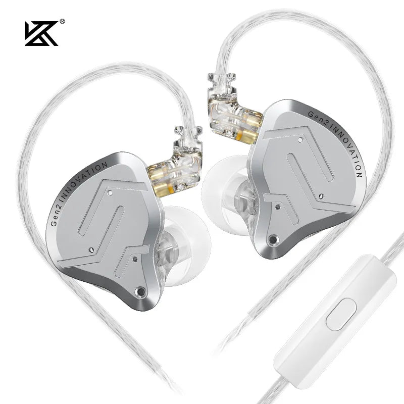 KZ ZSN Pro 2 Hybrid Drive 1BA+1DD In Ear Metal Earphones HIFI Bass Headset Monitor Earbuds Sport Noise Cancelling Headphone Freshtrendingproduct