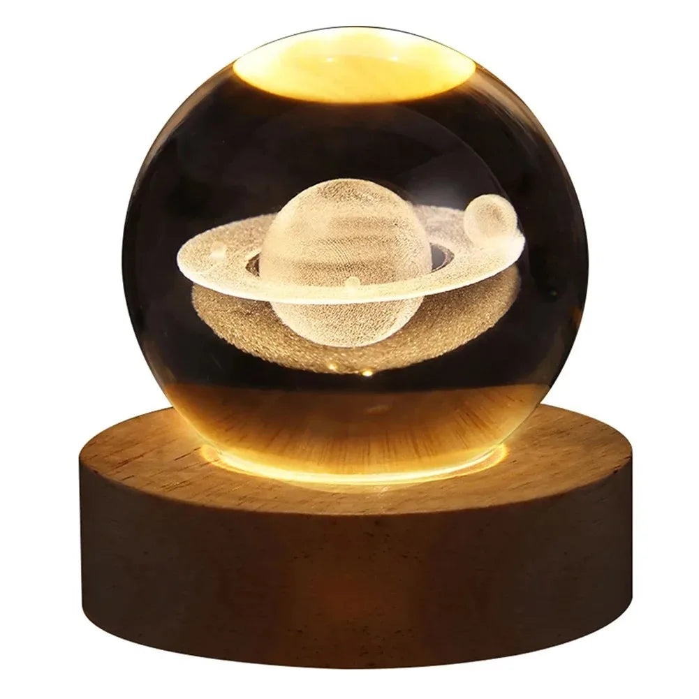 Unique 3D Crystal Ball Lamp with Galaxy and Planetary Projections USB Night Light for Cozy Atmosphere plasma ball Freshtrendingproduct