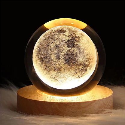 Unique 3D Crystal Ball Lamp with Galaxy and Planetary Projections USB Night Light for Cozy Atmosphere plasma ball Freshtrendingproduct