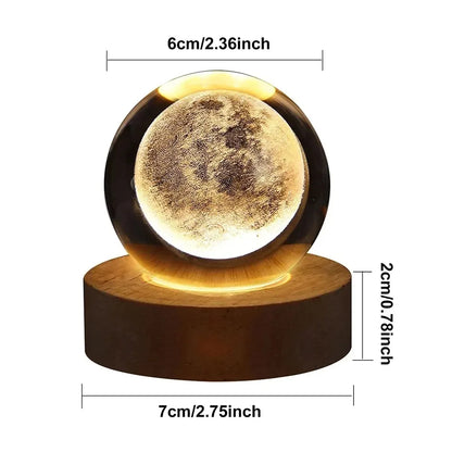 Unique 3D Crystal Ball Lamp with Galaxy and Planetary Projections USB Night Light for Cozy Atmosphere plasma ball Freshtrendingproduct