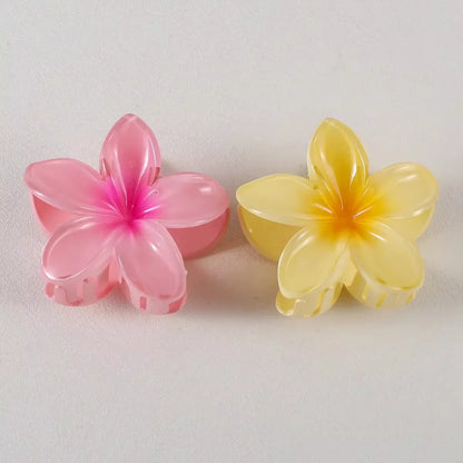 2/4/6pcs Fashion Women Flower Hair Claws Hawaiian Gradient Hair Clips Vacation Beach Style Hairpins Hair Accessories ﻿ Freshtrendingproduct