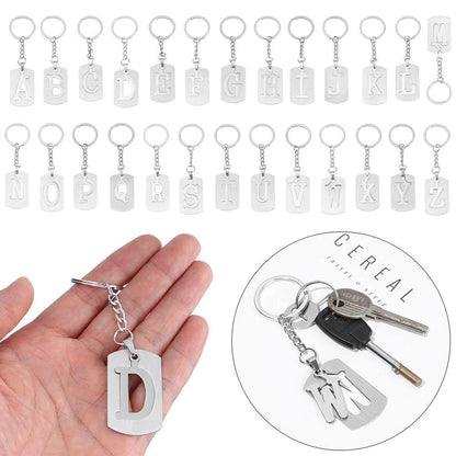 NEW DIY Stainless Steel A-Z Letters key Chain Charm 26 Letters KeyChain Men Women keychain Couple gift Jewelry Car Key Ring Freshtrendingproduct