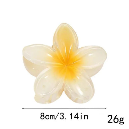 2/4/6pcs Fashion Women Flower Hair Claws Hawaiian Gradient Hair Clips Vacation Beach Style Hairpins Hair Accessories ﻿ Freshtrendingproduct