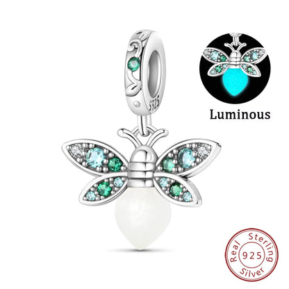 Fit Qikaola 925 Original Bracelets Blue Zircon Owl Luminous Sea Turtle Octopus 925 Silver Charms Beads DIY Birthday Jewelry Gift Freshtrendingproduct