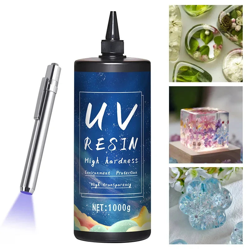 UV Resin Glue for DIY Jewelry, Epoxy Resin and UV Lamp High Transparency Fast Drying High Hardness, 20g, 50g, 100g, 250g, 1000g Freshtrendingproduct