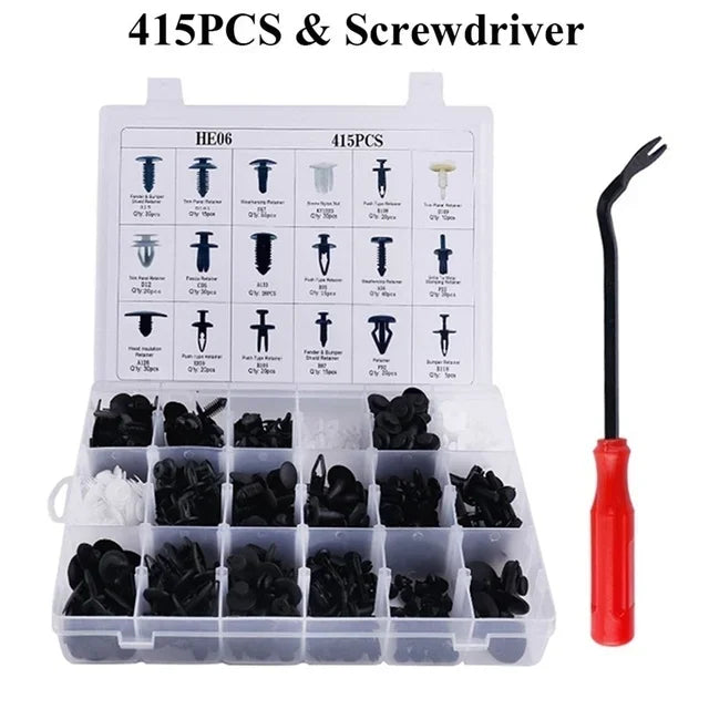 800pcs-100Pcs Car Fastener Clip Kit Fender Rivet Plastic Clips Auto Body Push Retainer Pin Rivet Bumper Door Trim Panel Repair Freshtrendingproduct