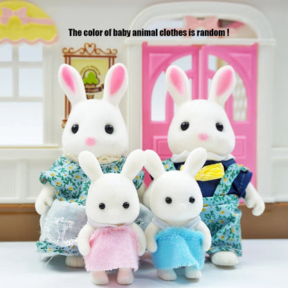 Easter Bunny Familyes Forest Animal 1:12 Scale Dollhouse Miniatures Accessorie Rabbit Bear Reindeer Pretend Play For Girl Gift Freshtrendingproduct