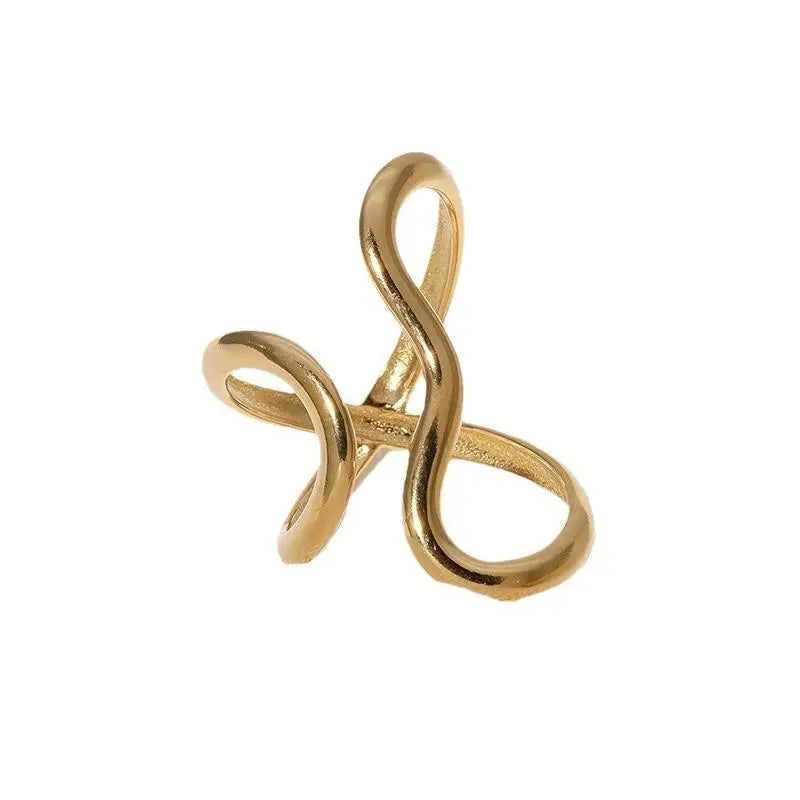 Stainless Steel Gold Color Rings for Women Men 2024 Colorfast Popular Party Personalized Exaggerated Charms Jewelry Gifts Freshtrendingproduct