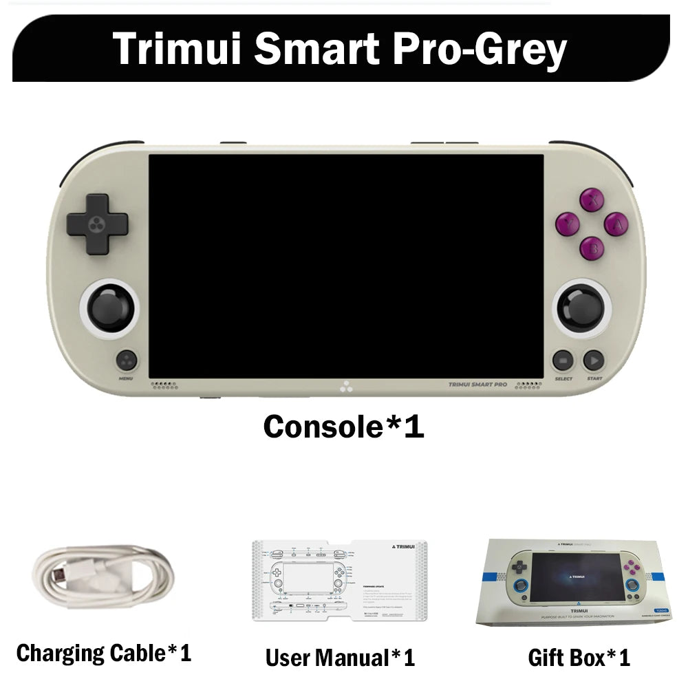 AMPOWN Trimui Smart Pro Consoles 4.96'' IPS Screen Handheld Game Players Linux System Emulator Portable Console Retro Video Game Freshtrendingproduct