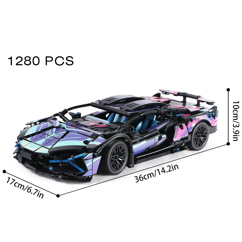 Riceblock Technical 1:14 Racing Sport Car Model Building Blocks Bricks MOC City Vehicle Supercar Adult Toy For Boy Children Gift Freshtrendingproduct