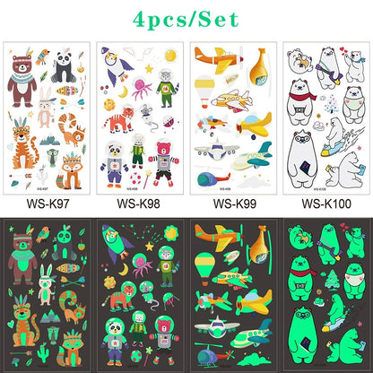 Luminous Tattoo 5 10pcs/Set Temporary Tattoos Mermaid Licorne Children Stickers for Kids Pokemon Tattoo Tattoo for Kids Unicorn Freshtrendingproduct