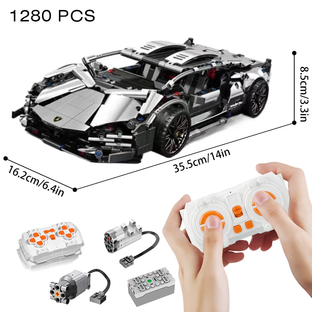 Riceblock Technical 1:14 Racing Sport Car Model Building Blocks Bricks MOC City Vehicle Supercar Adult Toy For Boy Children Gift Freshtrendingproduct