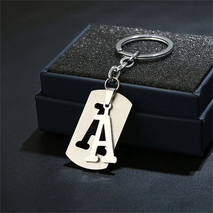 NEW DIY Stainless Steel A-Z Letters key Chain Charm 26 Letters KeyChain Men Women keychain Couple gift Jewelry Car Key Ring Freshtrendingproduct