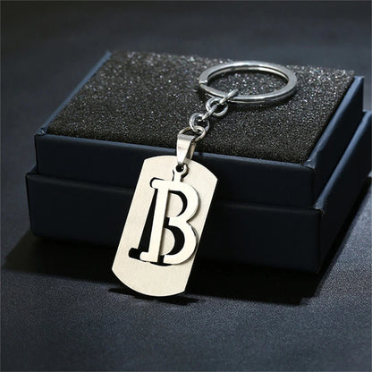 NEW DIY Stainless Steel A-Z Letters key Chain Charm 26 Letters KeyChain Men Women keychain Couple gift Jewelry Car Key Ring Freshtrendingproduct