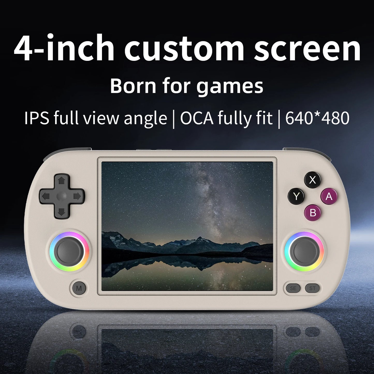 ANBERNIC RG40XX H Handheld Game Console 4.0-in 640*480 IPS Screen 3200mAh 64 Bit System With RGB Light Built in 5K+Games RG40XXH Freshtrendingproduct